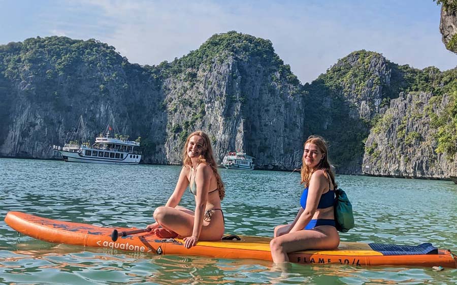 3 Weeks in Vietnam and Cambodia - kayak in halong bay